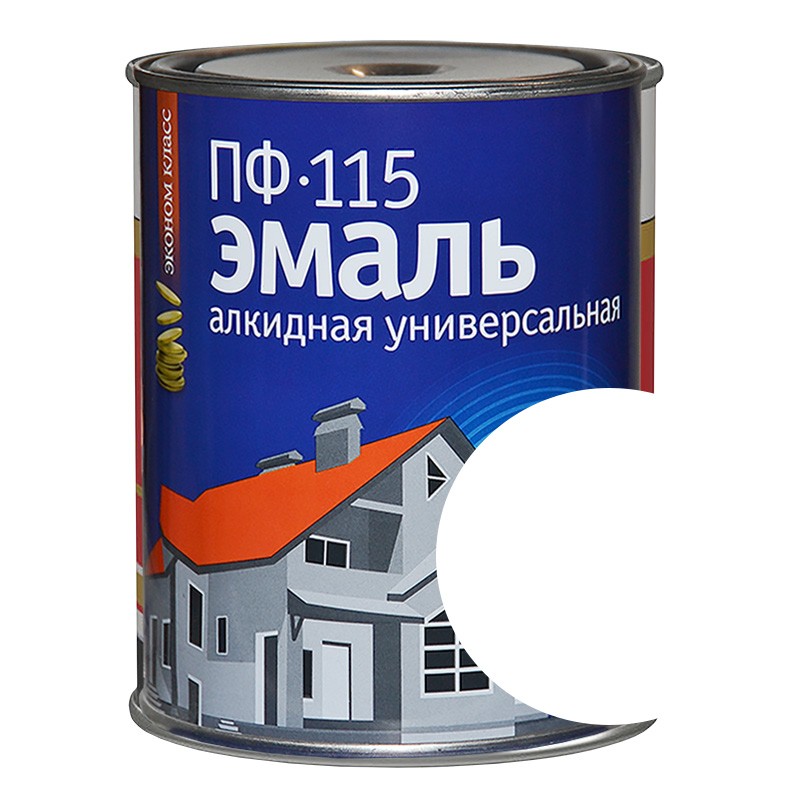 Эмаль ПФ-115 алкидная универсальная белая 0,8 кг - фото - 1