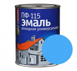 Эмаль ПФ-115 алкидная универсальная ярко-голубая 0,8 кг - фото - 1