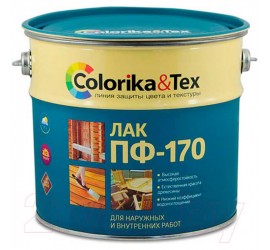 Лак ПФ-170 глянцевый 2,7 л "Colorika&Tex" - фото - 1