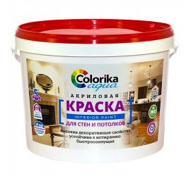 Краска "Colorika Aqua" для стен и потолков белая 3 кг - фото - 1