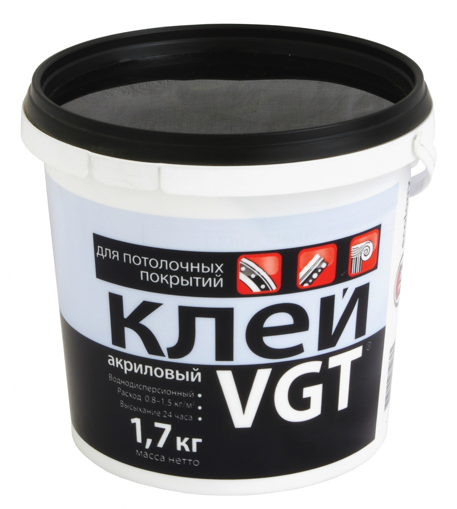 Клей для потолочных покрытий из полистирола и полиуретана ВГТ 1,7 кг - фото - 1