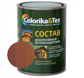 Состав деревозащитный "Colorika&Tex" лиственница 0,8 л - фото - 2