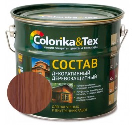 Состав деревозащитный "Colorika&Tex" лиственница 2,7 л - фото - 1