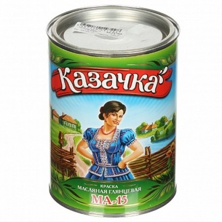 Краска МА-15 бирюзовая 0,9 кг Казачка - фото - 2