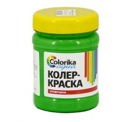 Колер-краска "Colorika aqua" зеленая 0,3 кг - фото - 1