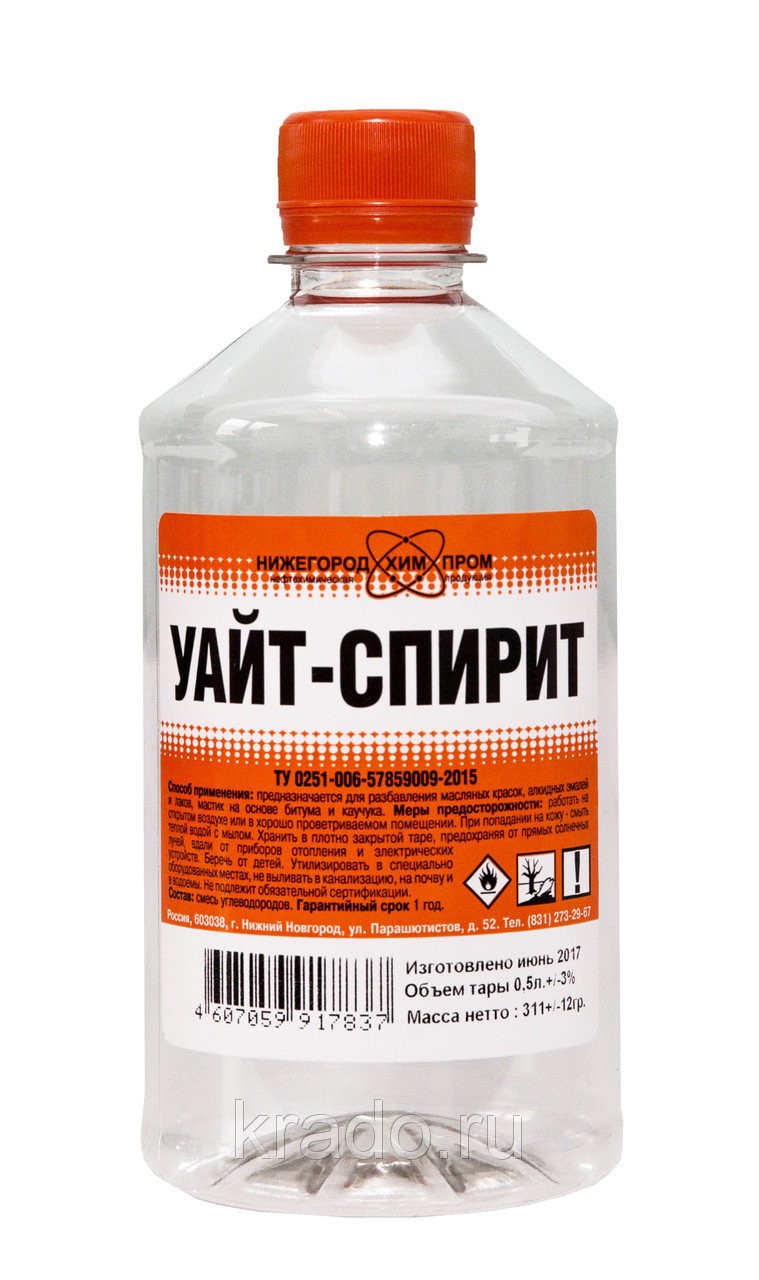 Уайт-спирит 0,5 л ХИМПРОМ Нижний Новгород (ПЭТ) - фото - 1