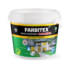 Краска акриловая фасадная 3 кг Farbitex - фото - 1