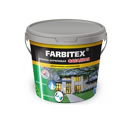 Краска акриловая фасадная 6 кг Farbitex - фото - 1