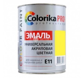 Эмаль "Colorika Prof" акриловая универсальная жёлтая 0,9 кг Е-11 - фото - 1