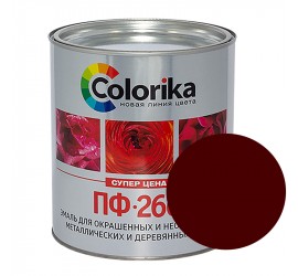 Эмаль ПФ-266 красно-коричневая 2,7 кг "Colorika" - фото - 1