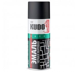 Эмаль универсальная чёрная матовая "KUDO" 520 мл - фото - 1