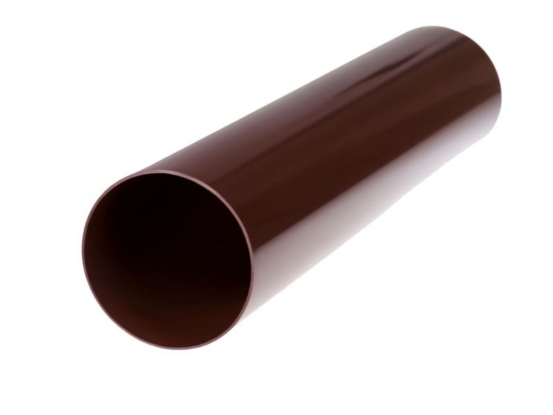 Труба водосточная коричневая ПВХ 3м - фото - 2