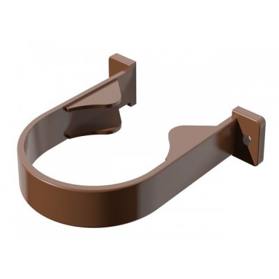 Хомут трубы коричневый ПВХ - фото - 2