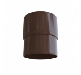 Муфта трубы коричневая ПВХ - фото - 2
