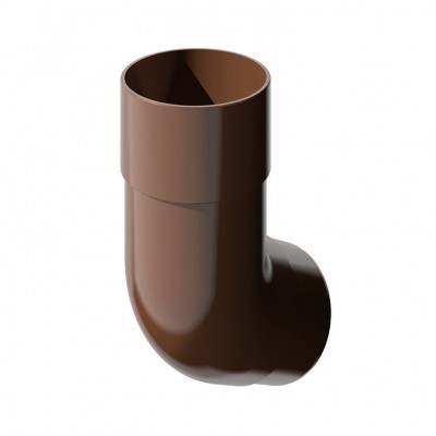 Колено трубы 108 градусов коричневое ПВХ - фото - 2