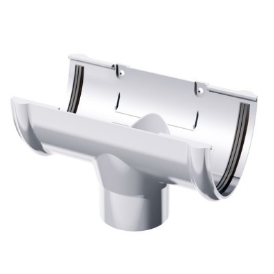 Воронка желоба водосточного ПВХ белый - фото - 2