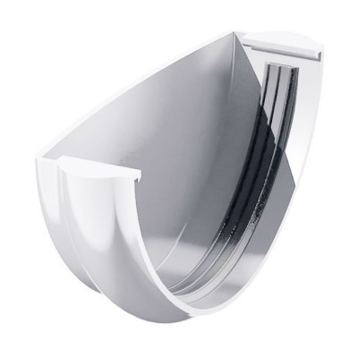 Заглушка желоба водосточного ПВХ белый - фото - 2