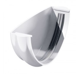 Заглушка желоба водосточного ПВХ белый - фото - 2