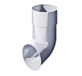 Слив трубы водосточной ПВХ, белый - фото - 2