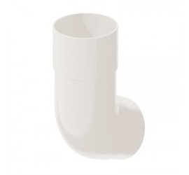 Колено трубы водосточной 135° ПВХ, белый - фото - 2