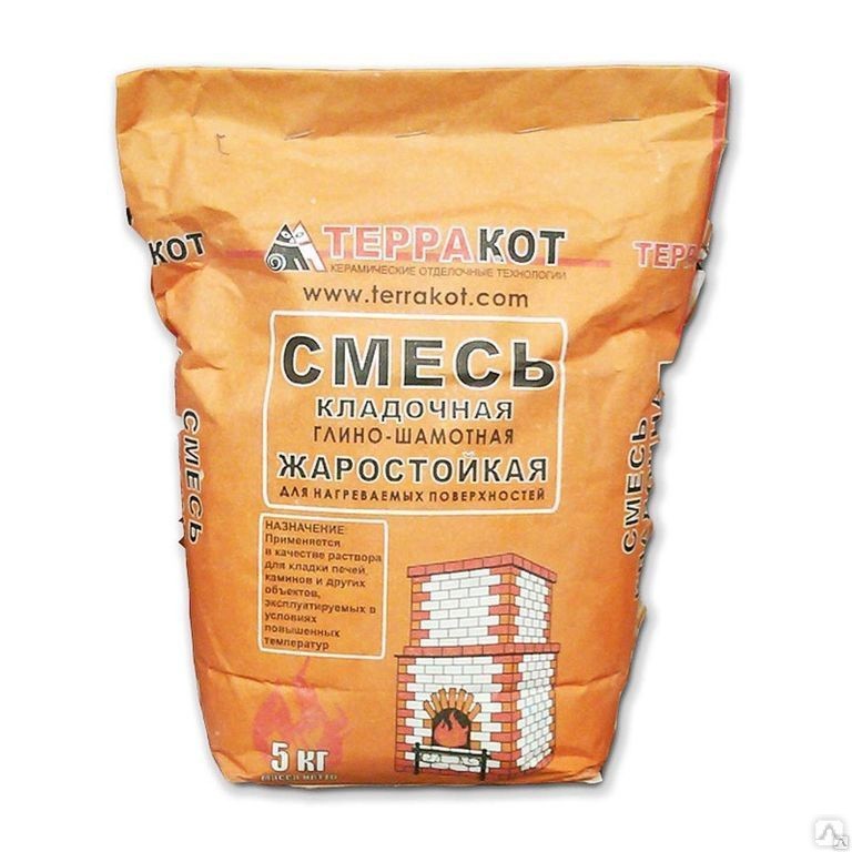 Смесь кладочная глино-шамотная «Терракот», 5кг - фото - 1