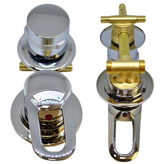 СМЕСИТЕЛЬ 3-РЕЖИМНЫЙ Межосевое расстояние 120 мм, крепление выводов под ХОМУТ - фото - 2