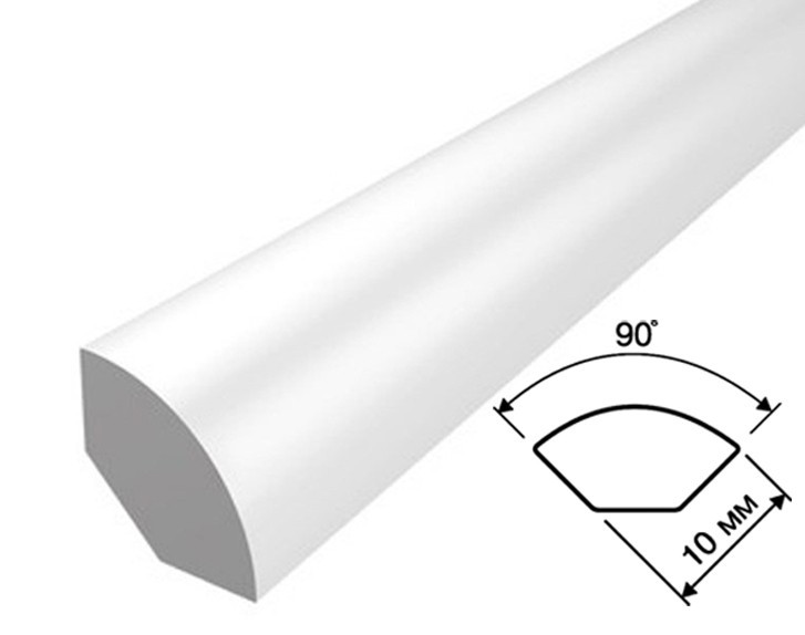 Угол внутренний вспененный округлый 10х10 мм 2,7 м 