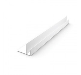 Профиль конечный угловой F для панелей 10мм 3,0м "Идеал" Белый/001 - фото - 2