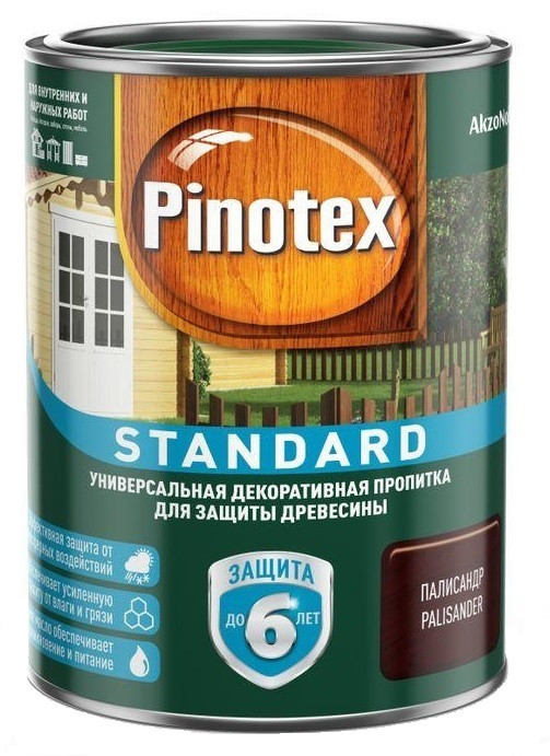 PINOTEX STANDARD антисептик, палисандр 0,9л - фото - 2