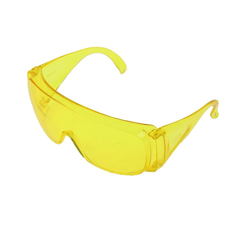 Очки защитные открытого типа, ударопрочный поликарбонат, жёлтые СИБРТЕХ 89157 - фото - 1