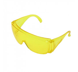 Очки защитные открытого типа, ударопрочный поликарбонат, жёлтые СИБРТЕХ 89157 - фото - 1