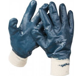 Перчатки рабочие с манжетой, полное нитриловое покрытие ЗУБР "МАСТЕР" 11272-XL - фото - 1
