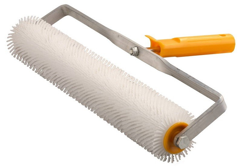 Валик игольчатый STAYER для наливных полов в сборе, пластмассовые иглы, бюгель 8мм, 75х400мм 03951-40 - фото - 1