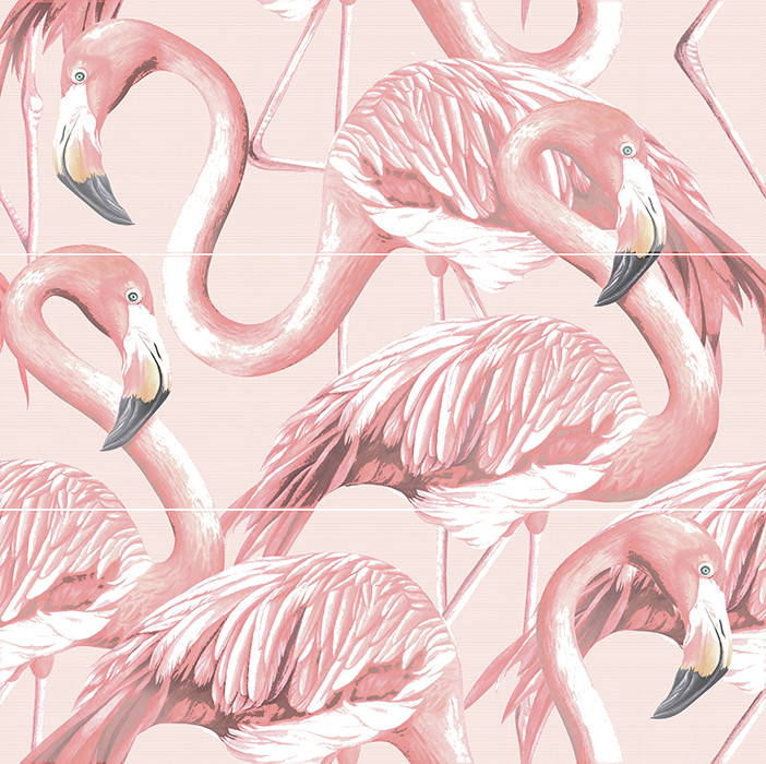 Gradient панно фламинго розовый (16014) 59,4x59,8 - фото - 1