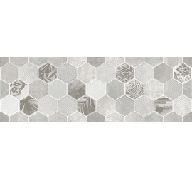 Гексацемент Декор светло-серый 1664-0197 20х60 - фото - 1