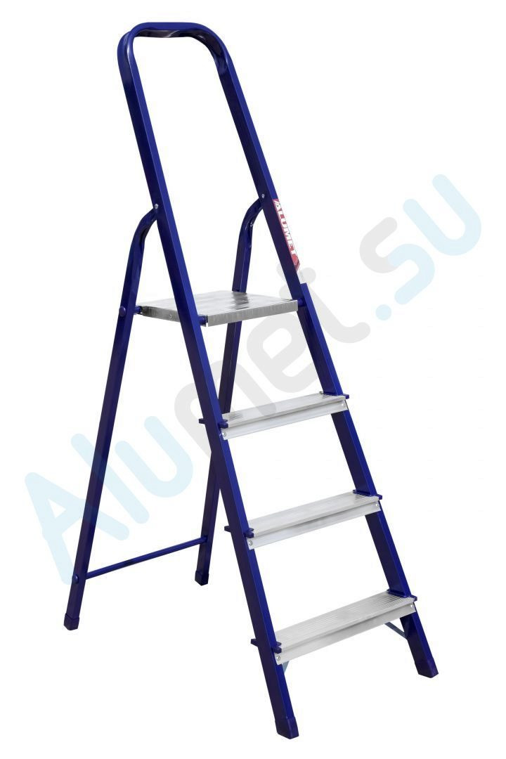 Стремянка стальная 4 ступени М8404 (Алюмет) - фото - 3