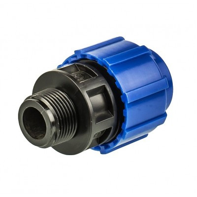 Муфта компрессионная d 20х1/2 наружная резьба для ПЭ - фото - 1