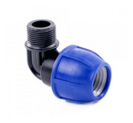 Отвод компрессионный d 32х1" наружная резьба для ПЭ - фото - 1