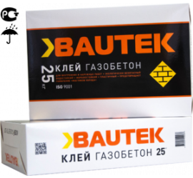 Клей Газобетон BAUTEK (минус 15) 25 кг - фото - 1
