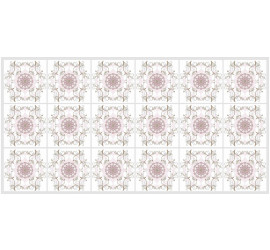 Панель ПВХ Мозайка Цветочный орнамент 960*480мм - фото - 1