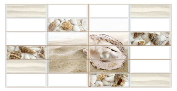 Панель ПВХ Плитка Жемчужина 955*480мм - фото - 1