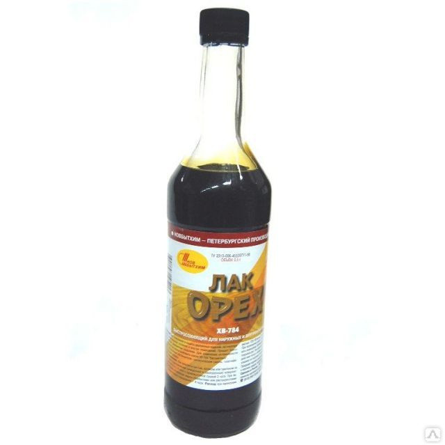 Лак ХВ-784 орех 0,5 л - фото - 1