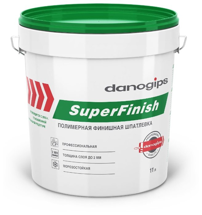 Шпаклевка финишная DANOGIPS SUPER FINISH/ ШИТРОК универсальная 3л /5кг - фото - 1