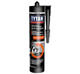 Герметик TYTAN PROFESSIONAL каучуковый, для кровли, эластичный, чёрный 310мл - фото - 1