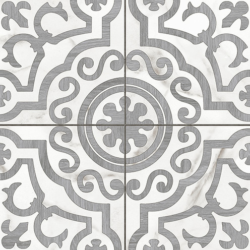 Siena Керамогранит белый узоры 16188 42х42 - фото - 1