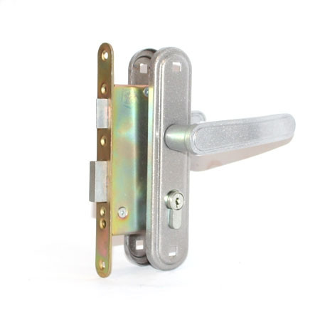 Замок врезной Zenit (Зенит) цилиндровый с защёлкой в комплекте с ручкой ЗВ4-3.03 (бриллиант), 4 кл - фото - 2