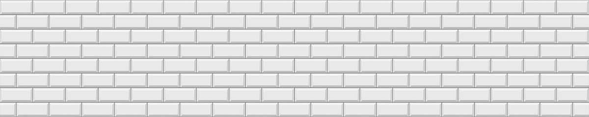 Фартук Белая плитка 3000*600 - фото - 1