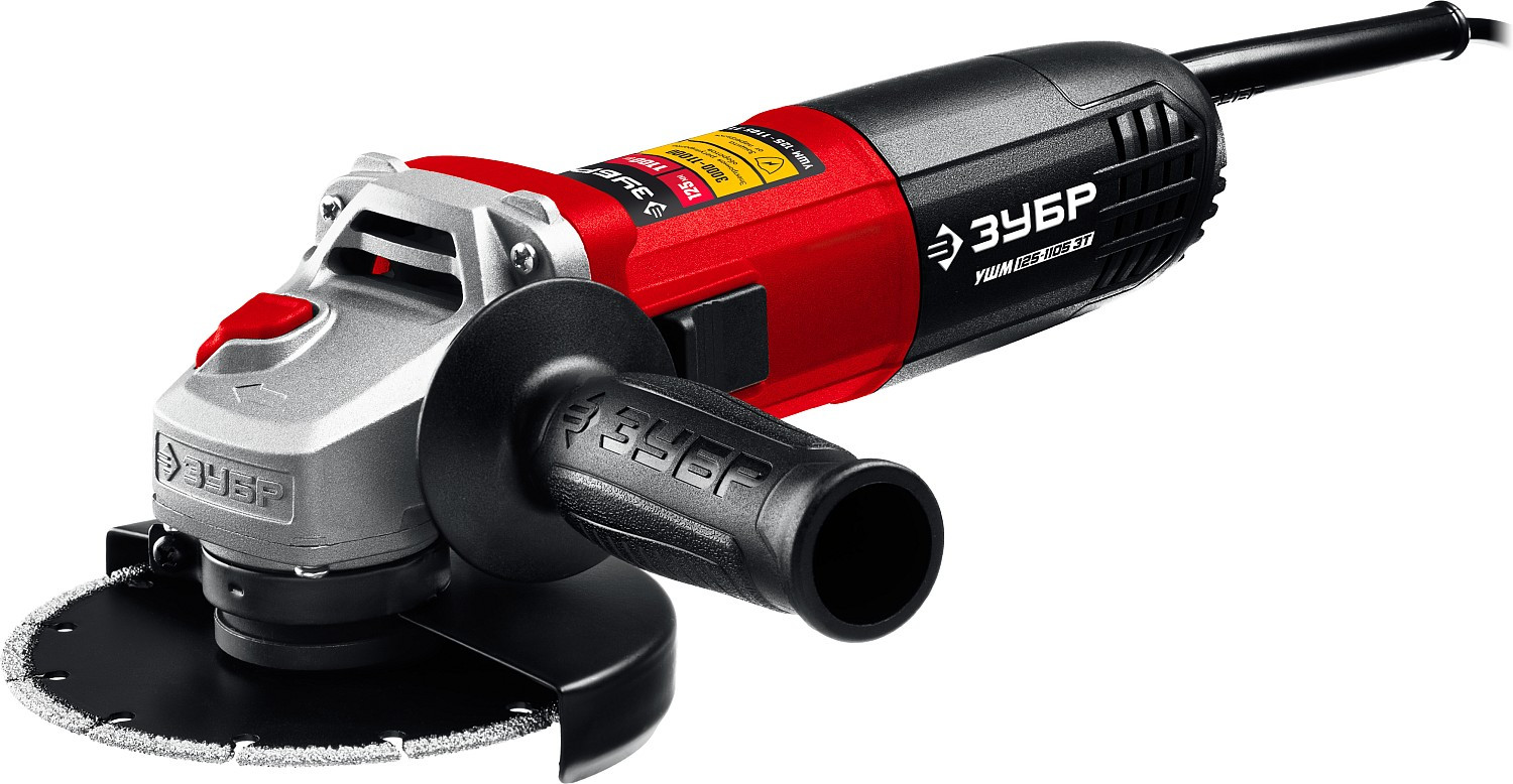 Углошлифовальная машина Зубр,с регулировкой оборотов, 125 мм, 1100 Вт УШМ-125-1105 ЭТ - фото - 6