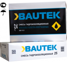 Смесь гидроизоляционная BAUTEK 25 кг - фото - 1