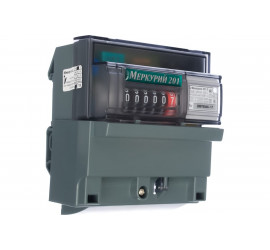 Счётчик "Меркурий" 201.5 1ф 5-60А 1кл точности 1 тариф. имп.вых.мех - фото - 1